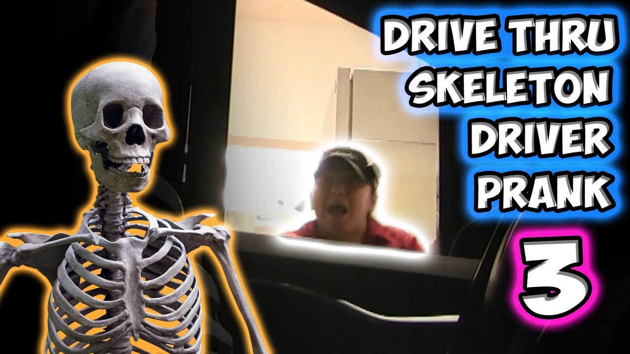 Drive Thru Skeleton Driver Prank 3! YouTube
