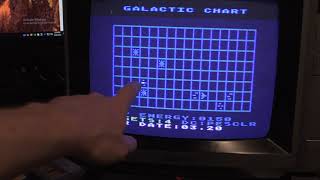Playing Star Raiders (1979) on an Atari 400 on a tube TV