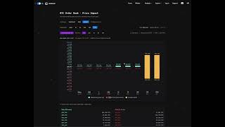 Orderbook Liquidity and Trade Size on Hyperliquid, Binance and Bybit for Bitcoin Perps and Spot