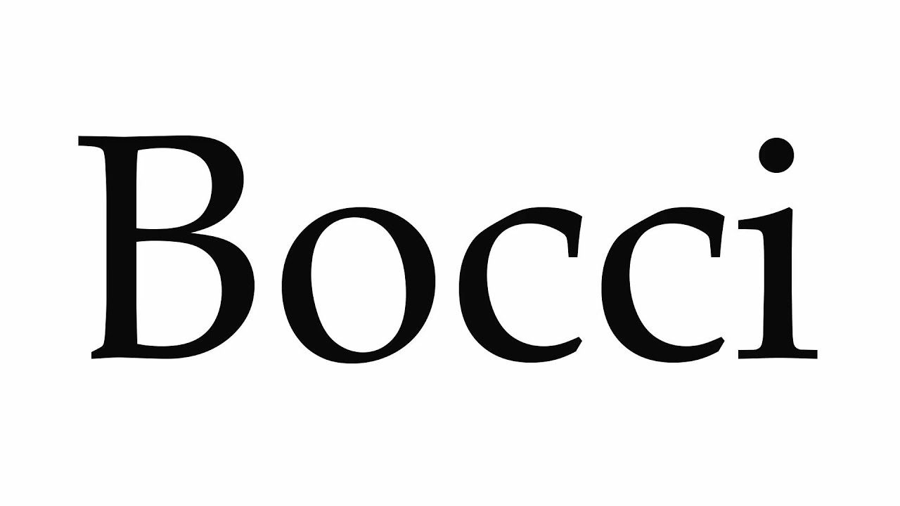 How to Pronounce Bocci YouTube