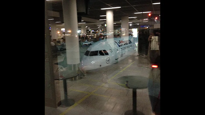 Lufthansa Airbus A321-200 pushback, taxi to runway and take off Frankfurt