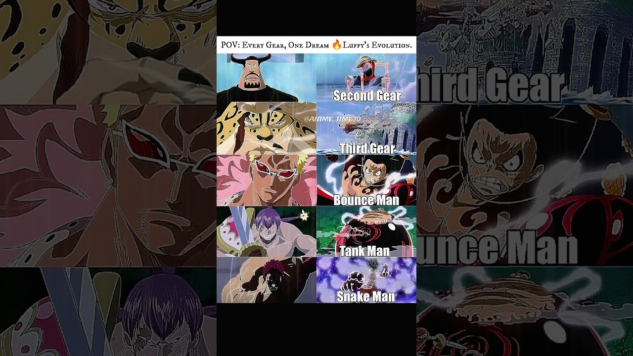 EVERY GEAR, ONE DREAMLUFFY'S EVOLUTION.🤯💯 