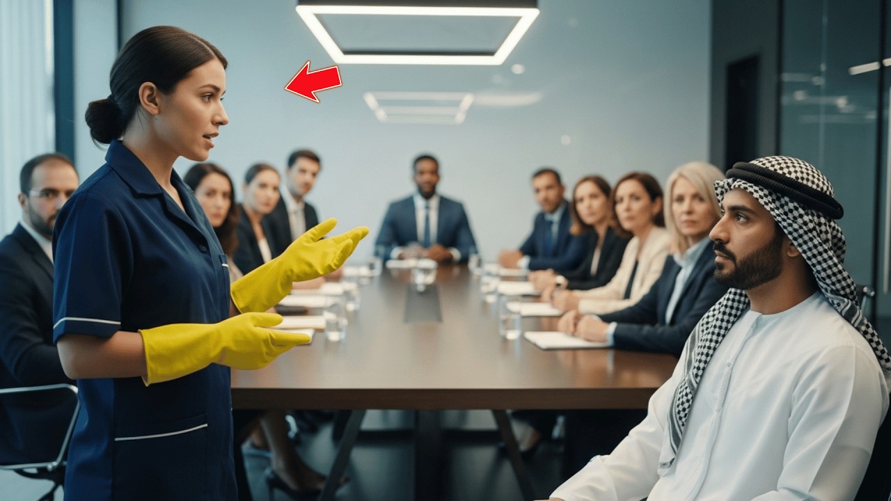 REUNIÃO TRAVADA, EXECUTIVOS EM SILÊNCIO—FAXINEIRA FALA ÁRABE COM O SHEIK E MUDA O DESTINO DA EMPRESA