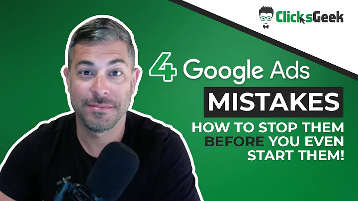 4 Google Ads Mistakes You MUST AVOID