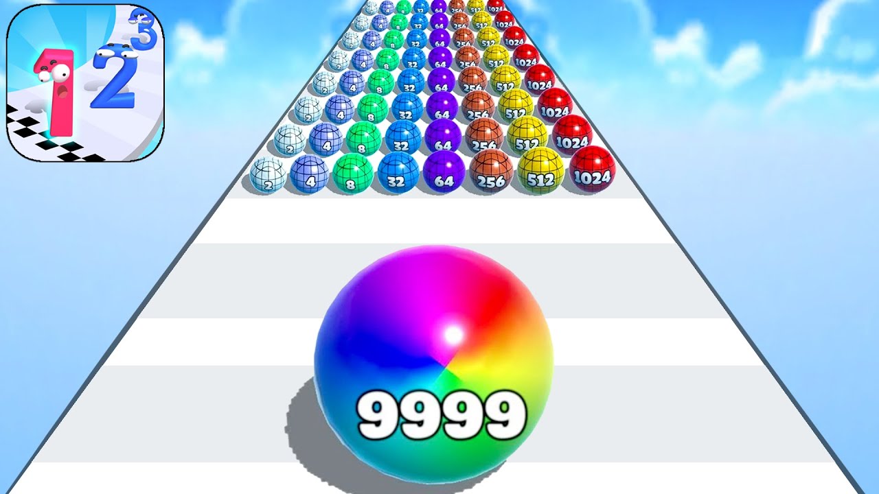 Satisfying Mobile Game All Levels Update Ball Merge Run, Number Masters.. Play 99 Tiktok Gameplay