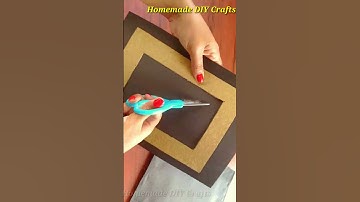 Photo Frame Making At Home With Cardboard - DIY Photo Frame #shorts #shortvideos  #viralshorts
