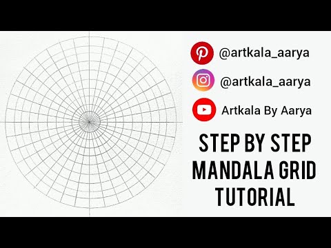 How To Draw Mandala Grid | Step By Step Tutorial | Artkala by Aarya | # ...
