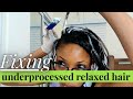 corrective relaxer at home... underprocessed relaxed hair or texlaxed to healthy relaxed hair afro