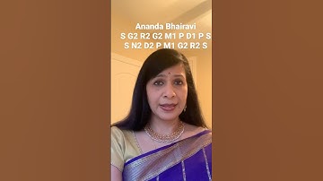 Ananda Bhairavi Arohana & Avarohana