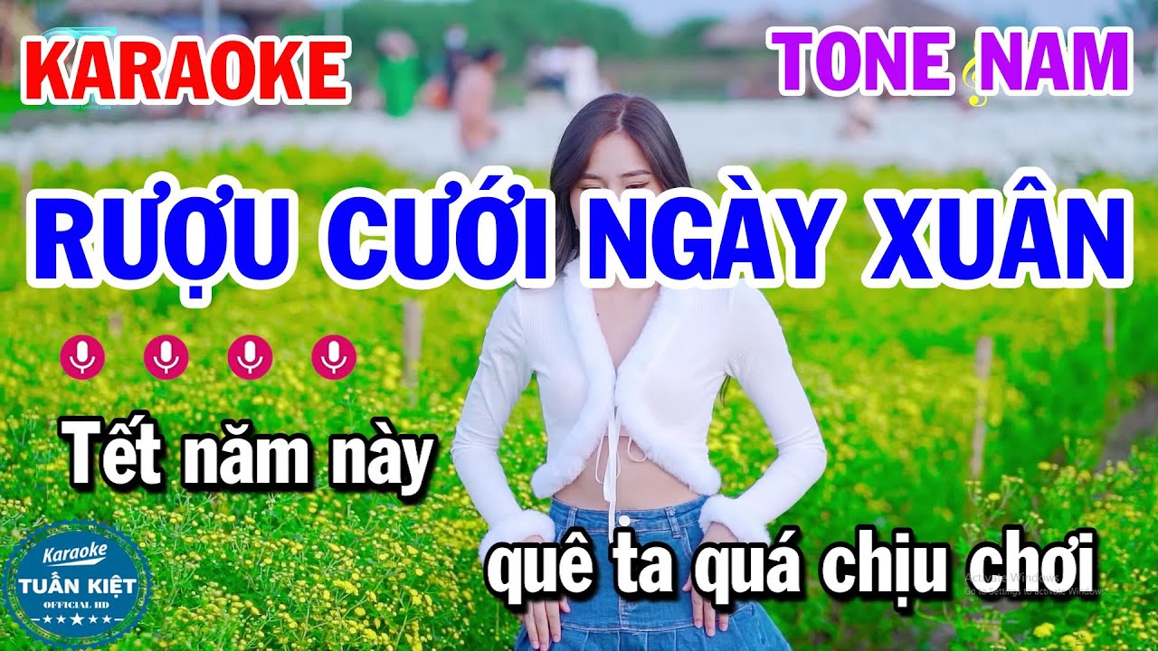 Karaoke Rượu Cưới Ngày Xuân Tone Nam Nhạc Sống Cha Cha