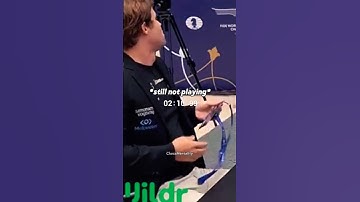 Magnus did It again... He arrives late again. #magnuscarlsen #chess