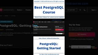 Best PostgreSQL Course #shorts