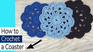 How To Crochet Coasters Tutorial [EASY] diy coaster