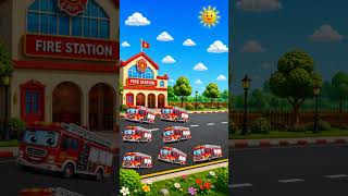 One Little Two Little Three Little Fire Trucks | Counting 1 to 10 for Kids 🚒