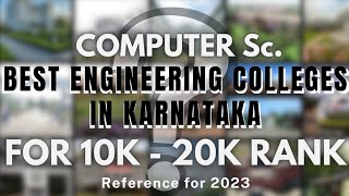 Cutoff Marks for CSE in Best Engineering Colleges of Karnataka | Through K-CET Examination | 2023 |
