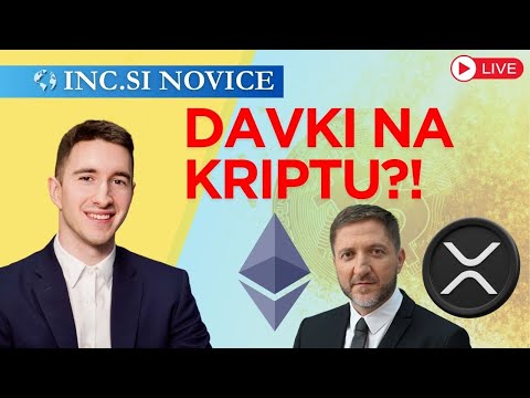 Stanje na kriptotrgu: Nov predlog obdavčitve kripta?! Minister kupil za 10.000 EUR kriptovalut#live