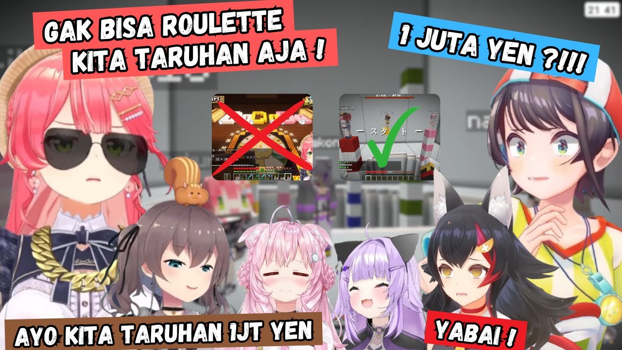 Member Hololive yang Gak Pernah Kehabisan Cara Buat Gamble | Minecraft Holo Making Money Sorvival D5