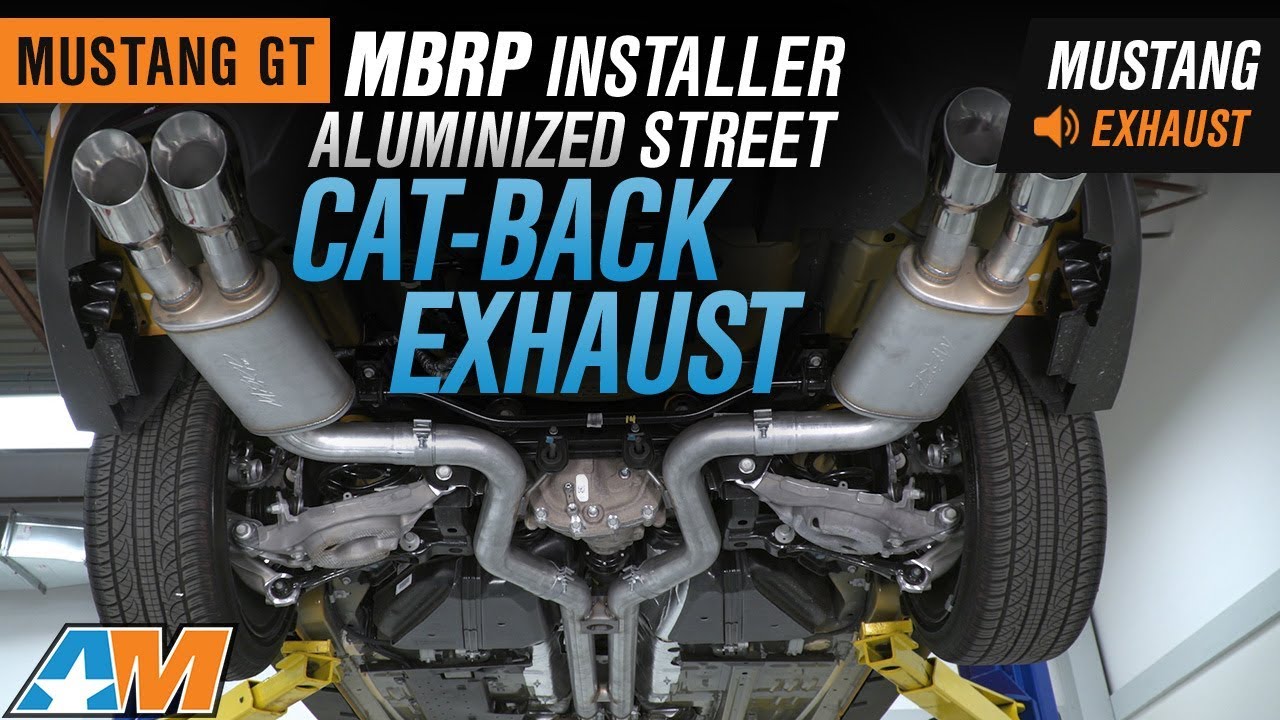 performance parts bmw 2018-2019 Mustang GT MBRP Installer Cat-Back Aluminized Street Version Exhaust Sound Clip & Install