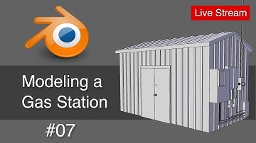 Modeling a Gas Station with Blender #07