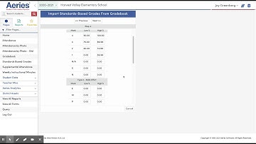 Aeries: Loading Grades from Gradebook to Report Card