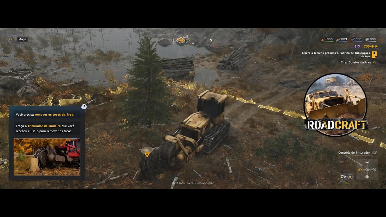 RoadCraft Usando removedor de troncos - #4k