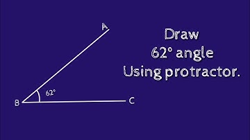 How to draw 62 degree angle using protractor. shsirclasses.