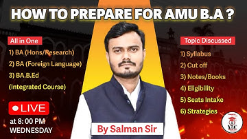 How to Prepare For AMU BA Entrance 26-27 | Yasir Ali Classes | #amu #amuba #baamu #amuentrance #ba