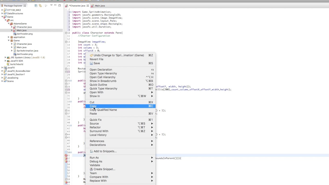 JavaFX Character Adam - YouTube