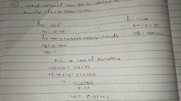 What Volume of conc. HCL is required to neutralize 1L of 0.1M Naoh Solution | #volumetricanalysis