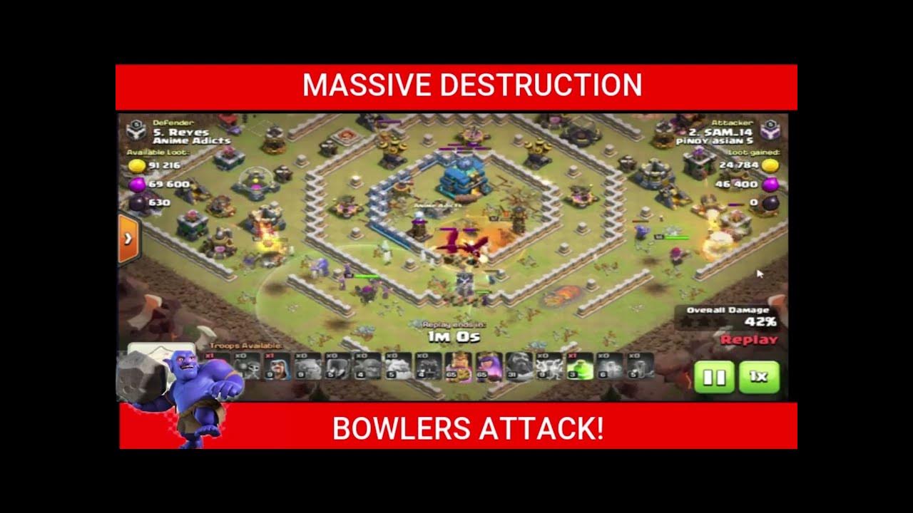 COC BOWLERS ATTACK 3 STARS YouTube