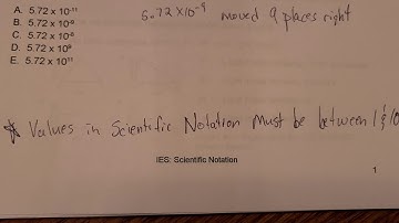 ACT Practice Scientific Notation