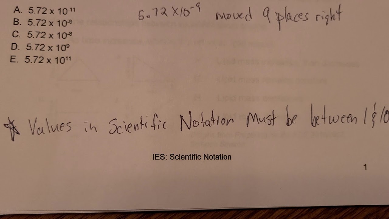 ACT Practice Scientific Notation - YouTube