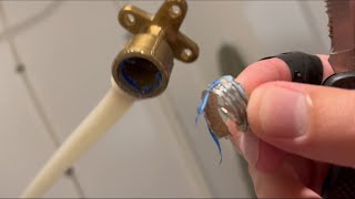 Remove a broken off pipe inside another pipe for plumbing work