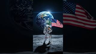 🌌 NASA Flag on Moon 🚀 | Epic Space Journey #NASA #MarsMission #USATrending #AstronautLife