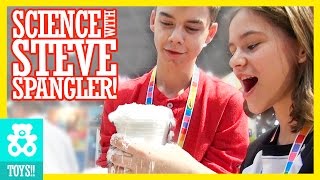 SCIENCE WITH STEVE SPANGLER! | Insta-Snow & Mentos Geyser  |  KITTIESMAMA