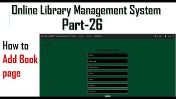 Library management system part-26 | How to create "Add New Books" page