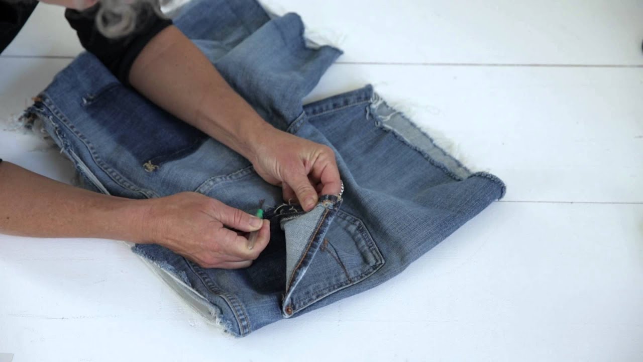 Wonderbaarlijk Zelfmaak - Jeans tas - YouTube DC-05