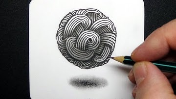 Floating Tangle Sphere - #StayHome and Draw #WithMe - Learn to Draw