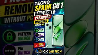 Tecno Spark Go 1 Hard Reset 🔥 Password Remove Without PC | FRP Bypass #tecno #hardreset #password