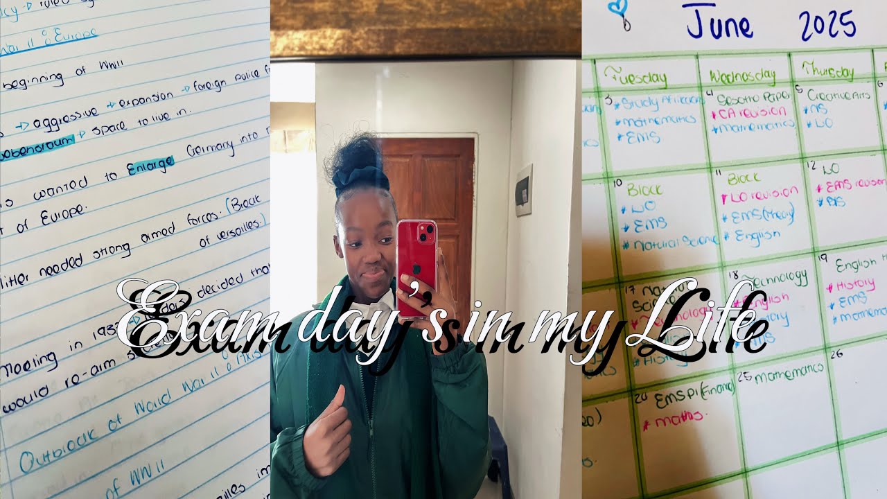 EXAM DIARIES 📚|| Exam day’s in my life ✨|| South African YouTuber😌