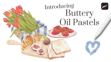 Realistic Oil Pastels for Procreate | Create cute and cozy art in Procreate | Let