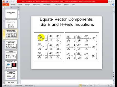 Finite Difference Time Domain Method FDTD in arabic Part 1 - YouTube