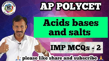 AP POLYCET - 2021 | MCQ TEST - 2  | acids bases and salts