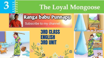 💐👌😊3rd Class English 3rd Unit " The Loyal Mongoose " Detailed Explanation 💐👌
