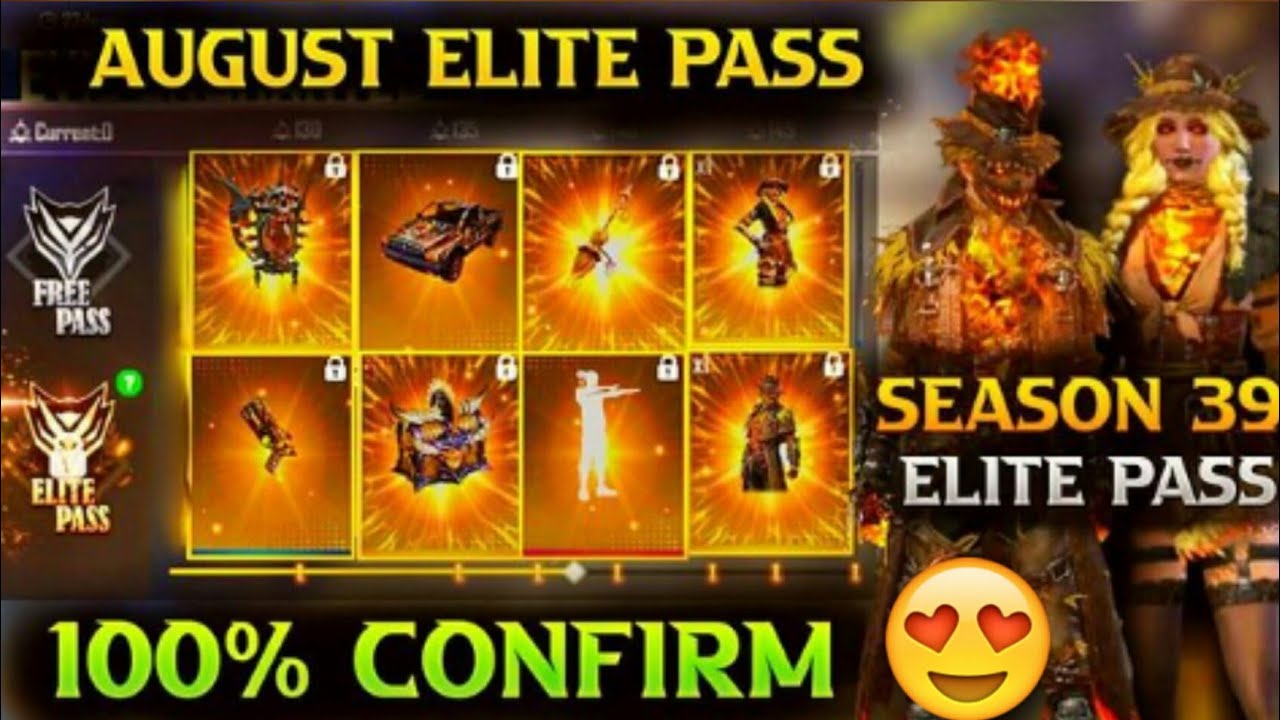 August elite pass free fire 2021 || Free Fire Season 39 elite pass Full Review