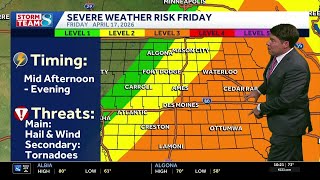 Iowa Weather Impact Day Friday With Strong Storms Developing Late Afternoon