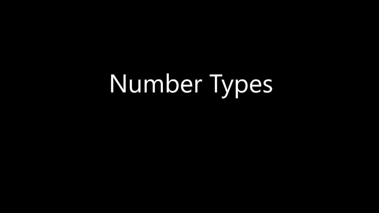 Number Types