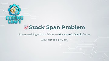 Stock Span Problem – Monotonic Stack = O(n) where others fail
