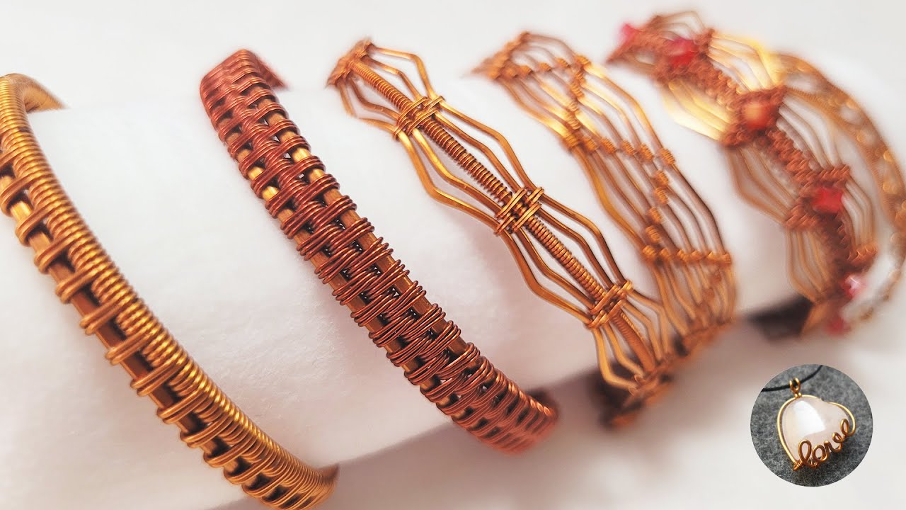 Leaves wirework link bracelet ⎮ Copper and multicoloured – CSLdesigns shop