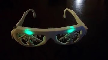 Makerbot Snow Shades modified with Attiny85 and 14 charlieplexed LEDs